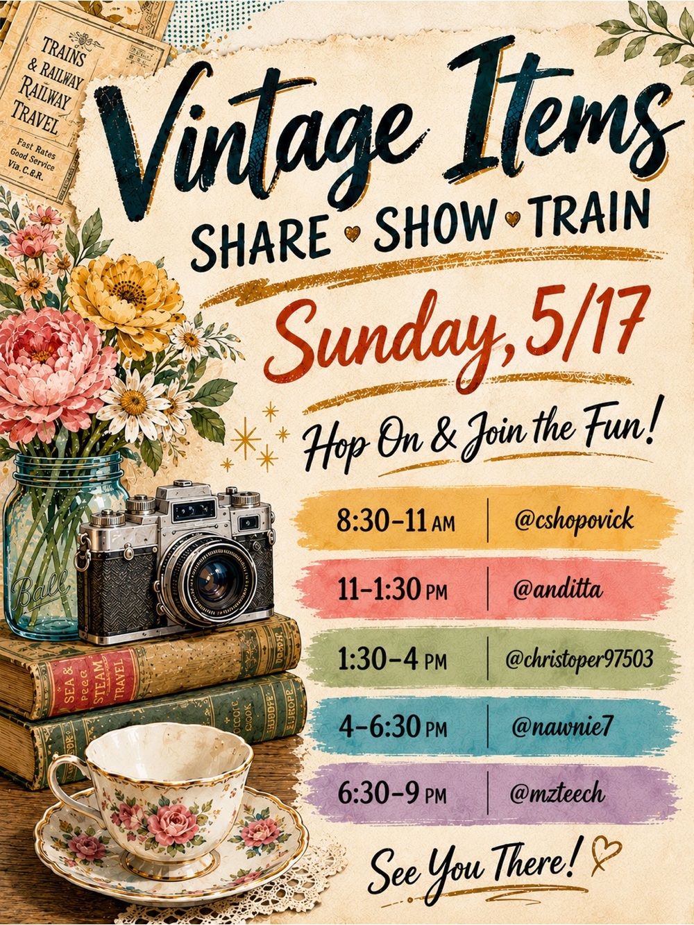 🚂 Vintage Share Show Train! Sunday 8/9 8AM- 11AM - Picture 9 of 9